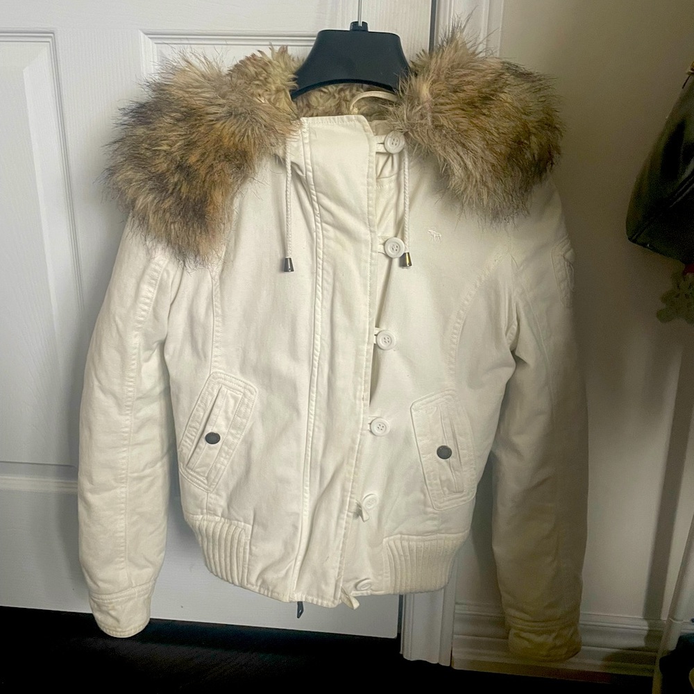 Abercrombie & Fitch Youth M Fur-Lined Parka